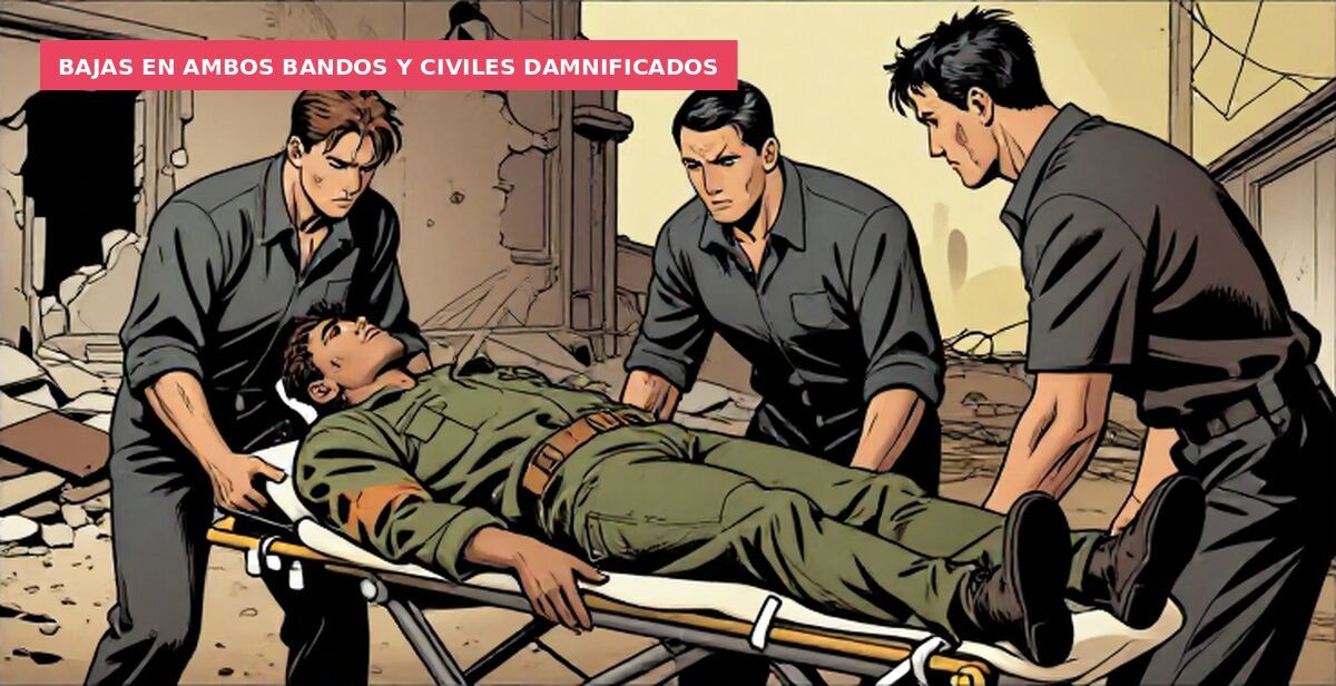 Bajas en ambos bandos y civiles damnificados