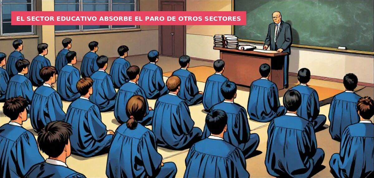 El sector educativo absorbe el paro de otros sectores