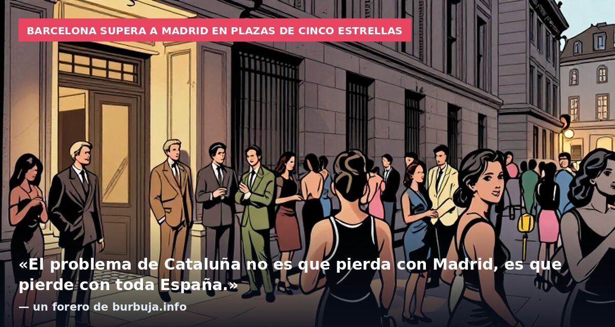 Barcelona supera a Madrid en plazas de cinco estrellas: «El problema de Cataluña no es que pierda con Madrid, es que pierde con toda España.» — un forero de burbuja.info