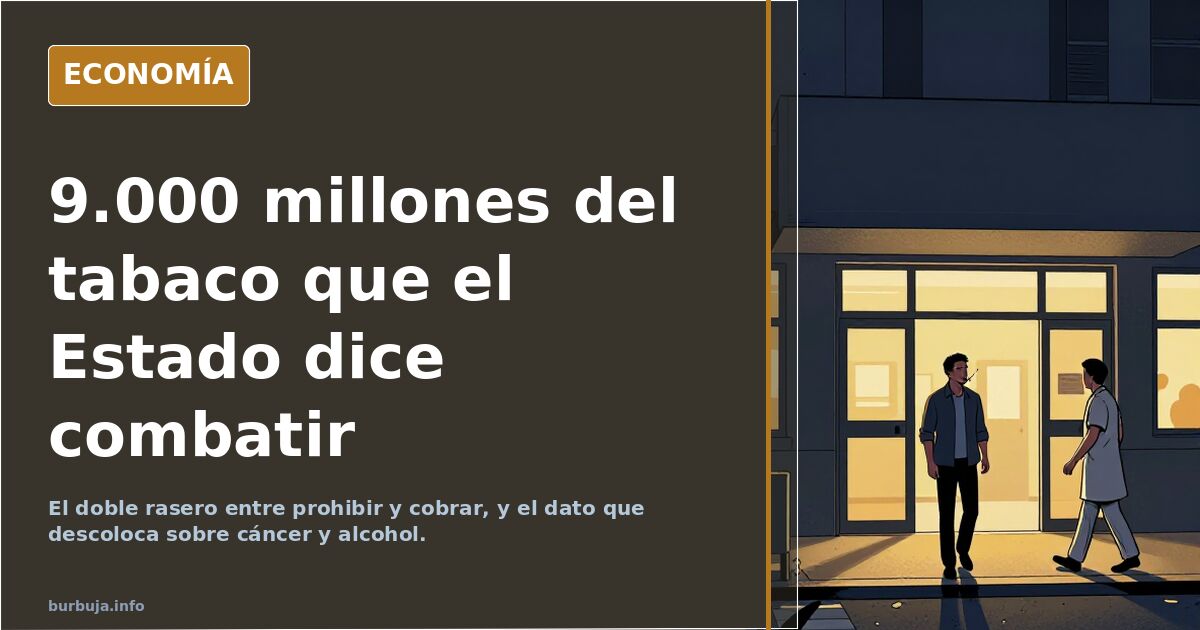 Cajetilla de tabaco y monedas apiladas sobre fondo oscuro ilustrando la recaudación estatal por el tabaco