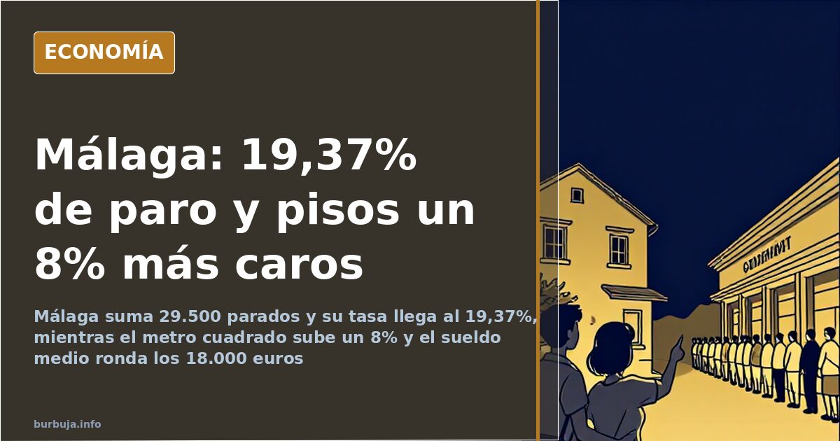 Málaga: 160,800 unemployed as housing gets 8% pricier