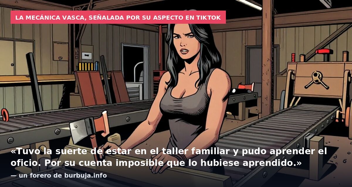 La mecánica vasca, señalada por su aspecto en TikTok: «Tuvo la suerte de estar en el taller familiar y pudo aprender el oficio. Por su cuenta imposible que lo hubiese aprendido.» — un forero de burbuja.info