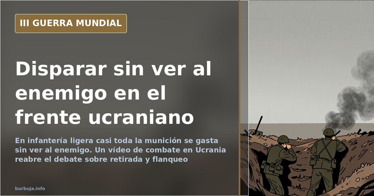 Infantes disparando a cubierto entre árboles, con nubes de polvo y humo lejano en el horizonte de un frente de guerra