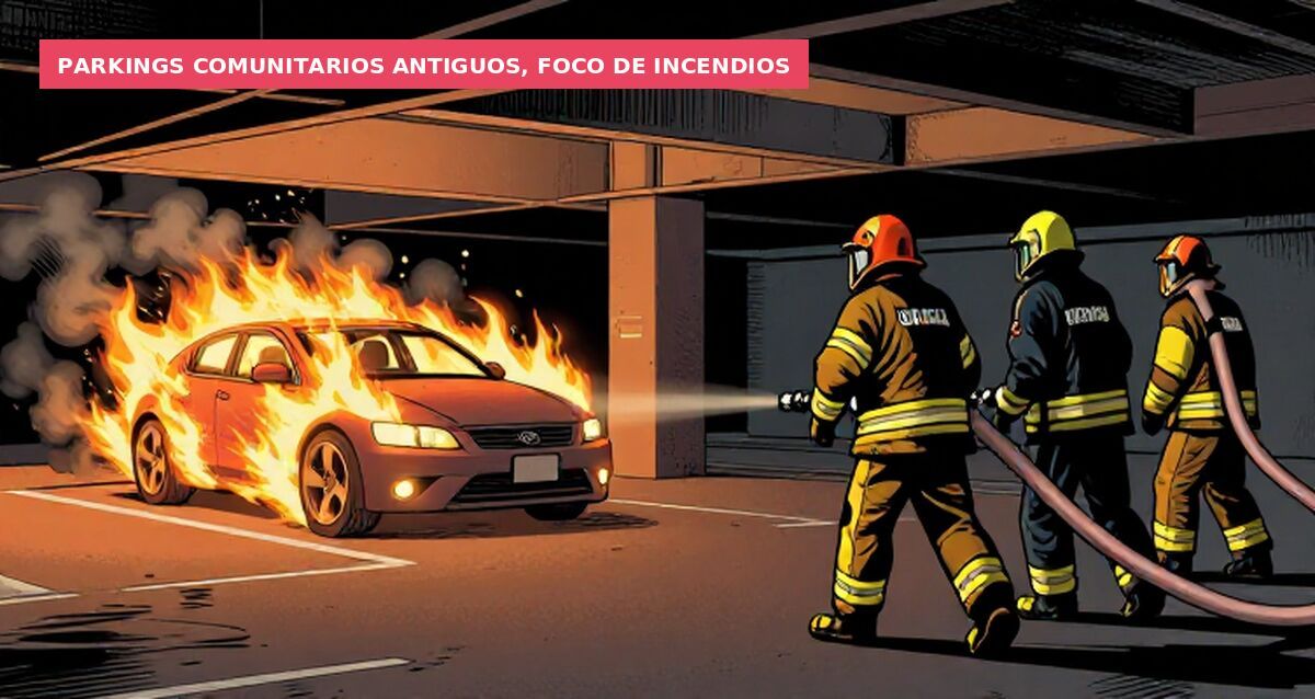 Parkings comunitarios antiguos, foco de incendios