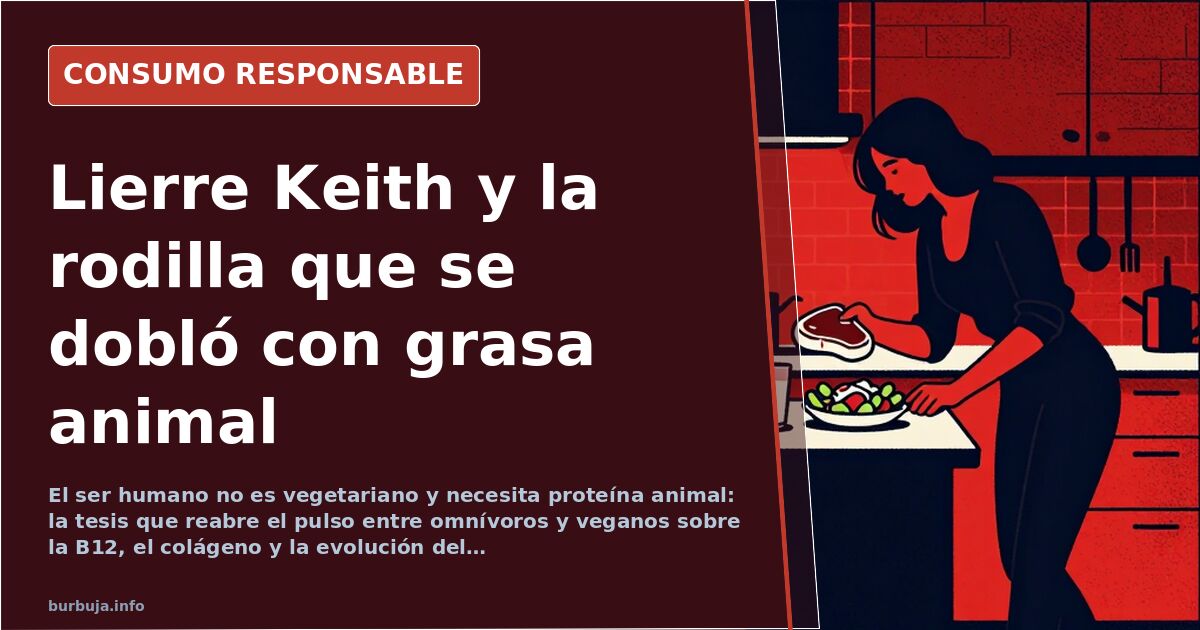 Primer plano de rodillas de una persona flexionando con una fuente de proteína animal desenfocada al fondo, en concepto de di