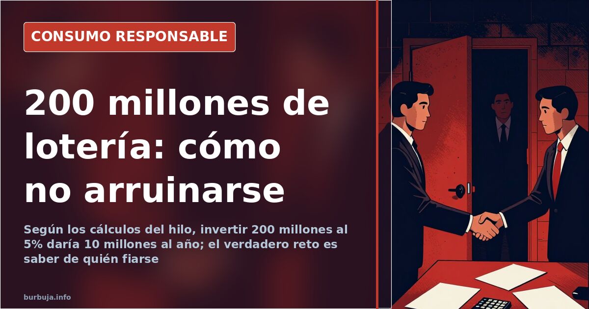 Décimos de lotería y una calculadora sobre la mesa, imagen de archivo sobre un premio de 200 millones