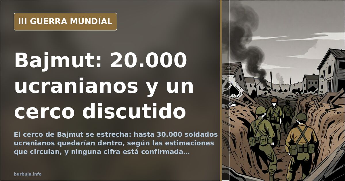 Mapa del frente de Bajmut con la bolsa cercada y las rutas de suministro ucranianas bajo fuego de la artillería de Wagner