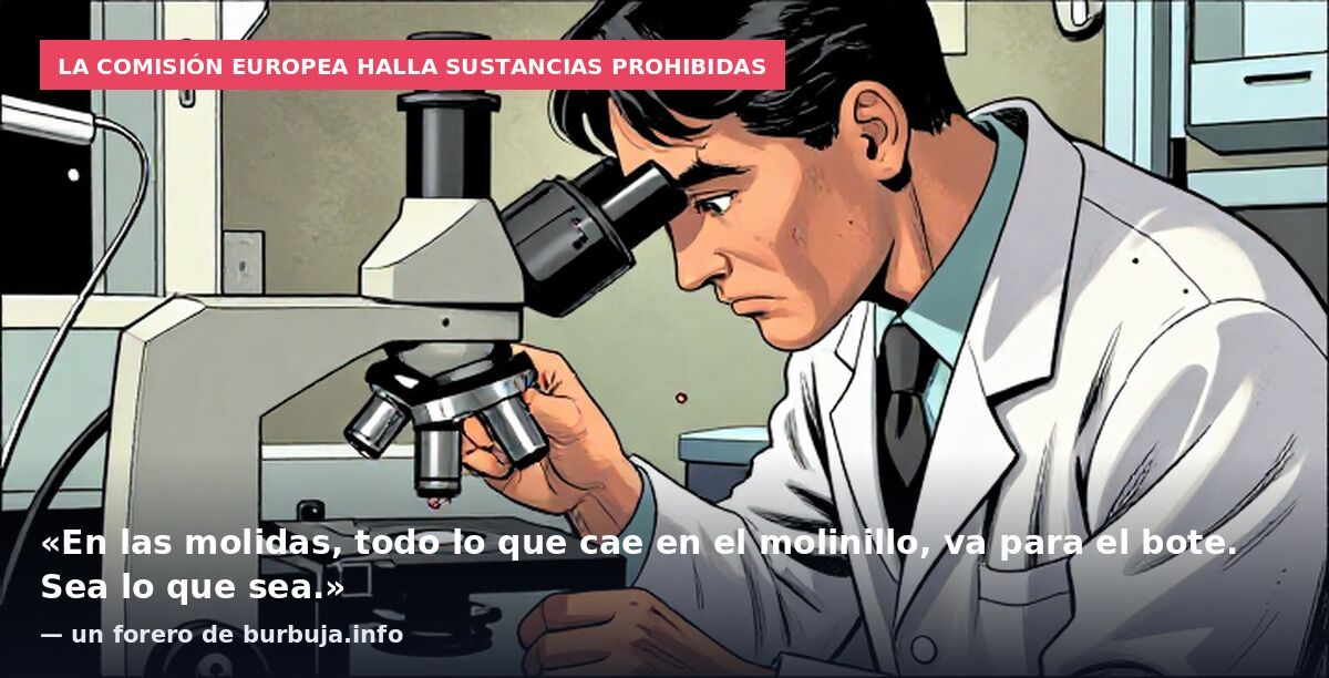 La Comisión Europea halla sustancias prohibidas: «En las molidas, todo lo que cae en el molinillo, va para el bote. Sea lo que sea.» — un forero de burbuja.info