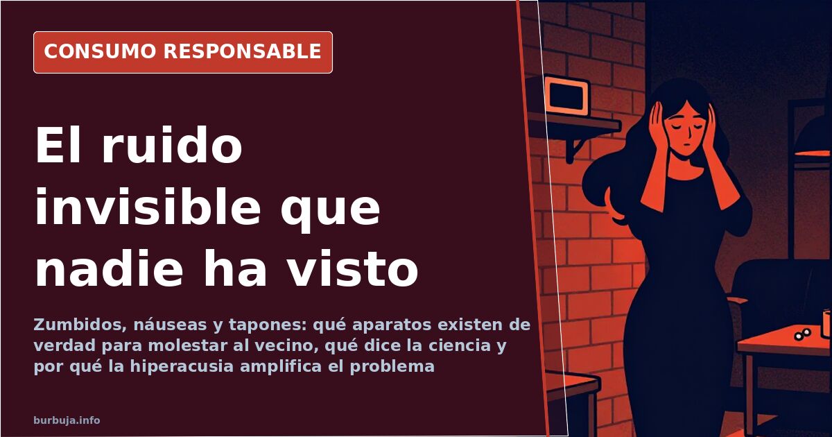 Persona con tapones para los oídos en un dormitorio de piso de alquiler, símbolo del ruido invisible entre vecinos