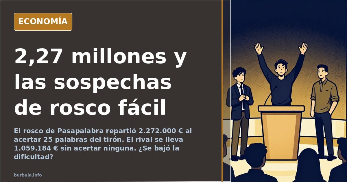 Pasapalabra Jackpot: €2.27M and whispers of an easy final round