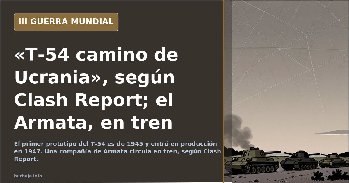 Columna de tanques rusos T-54 cargados sobre plataformas de tren