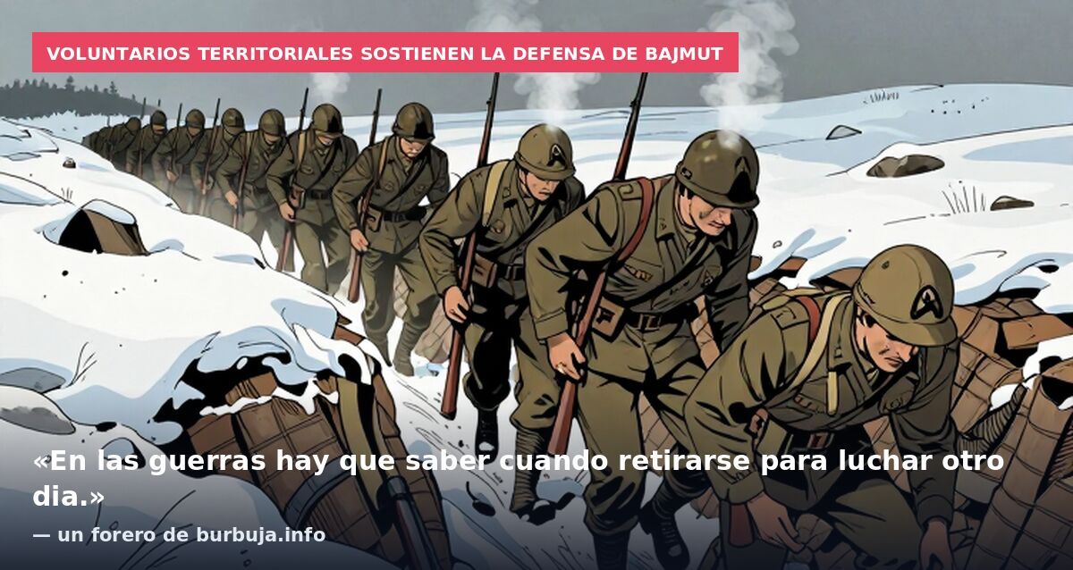 Voluntarios territoriales sostienen la defensa de Bajmut: «En las guerras hay que saber cuando retirarse para luchar otro dia.» — un forero de burbuja.info