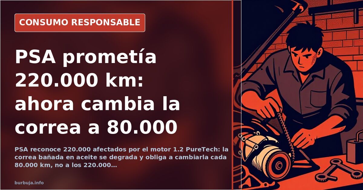 Correa de distribución del motor 1.2 PureTech bañada en aceite, avería que afecta a Peugeot, Citroën, DS y Opel