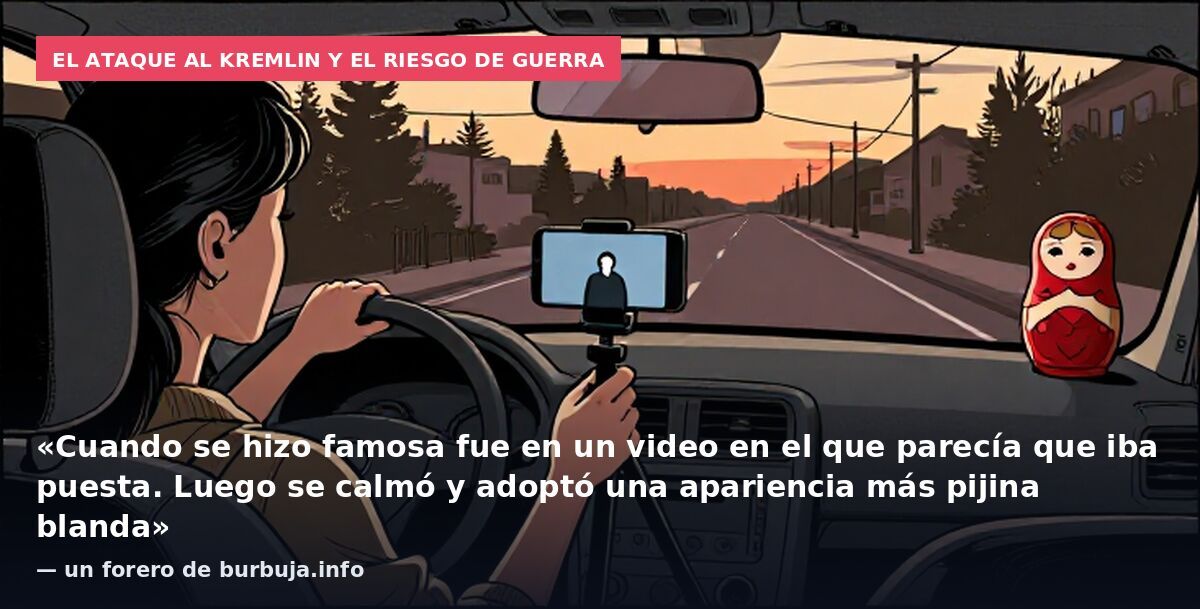 El ataque al Kremlin y el riesgo de guerra: «Cuando se hizo famosa fue en un video en el que parecía que iba puesta. Luego se calmó y adoptó una apariencia más pijina blanda» — un forero de burbuja.info