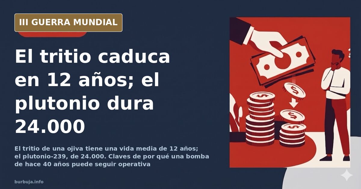 Silueta de un misil balístico en un silo desierto junto a barriles de material radiactivo y una tabla de mantenimiento