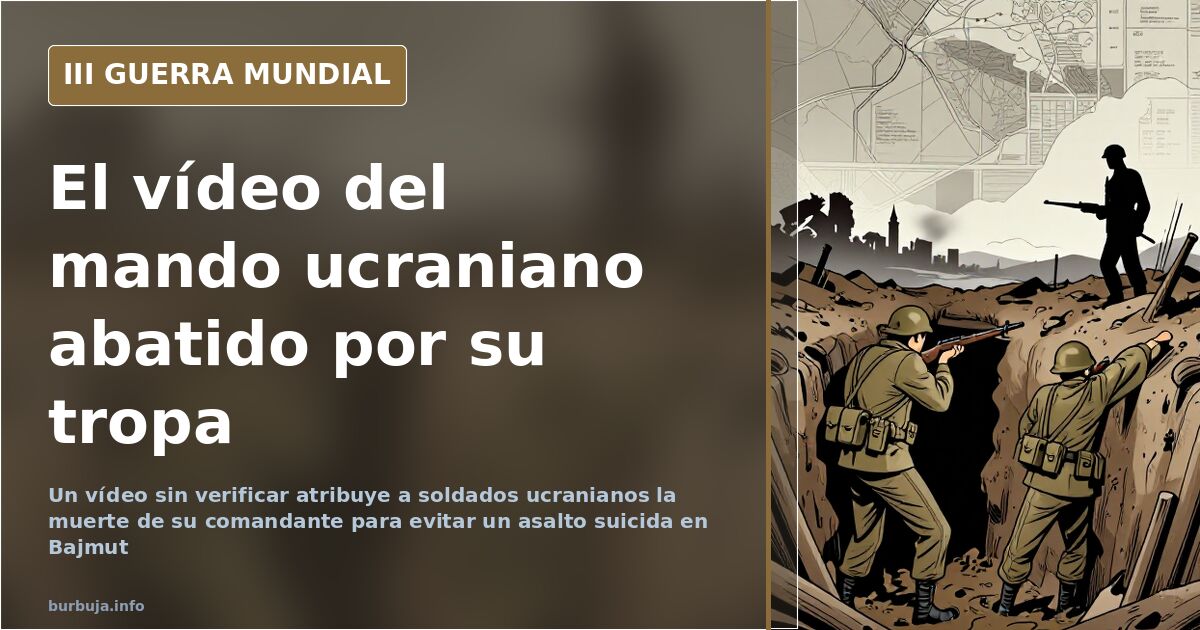 Ilustración documental desaturada de un puesto de mando ucraniano, con siluetas de vehículos militares y humo en el horizonte