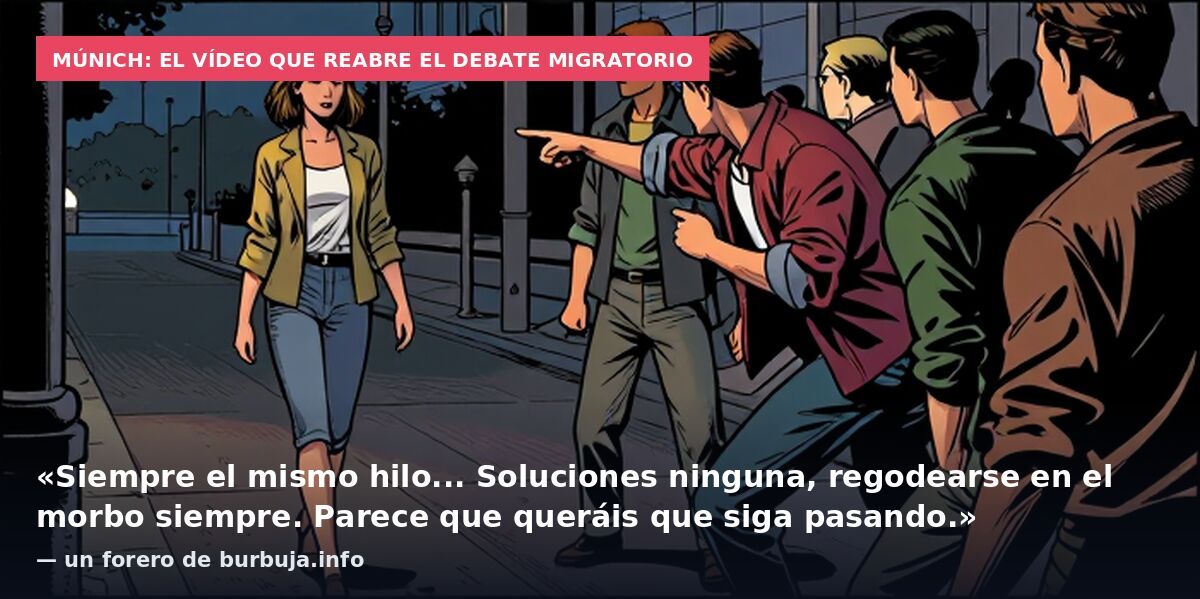Múnich: el vídeo que reabre el debate migratorio: «Siempre el mismo hilo... Soluciones ninguna, regodearse en el morbo siempre. Parece que queráis que siga pasando.» — un forero de burbuja.info
