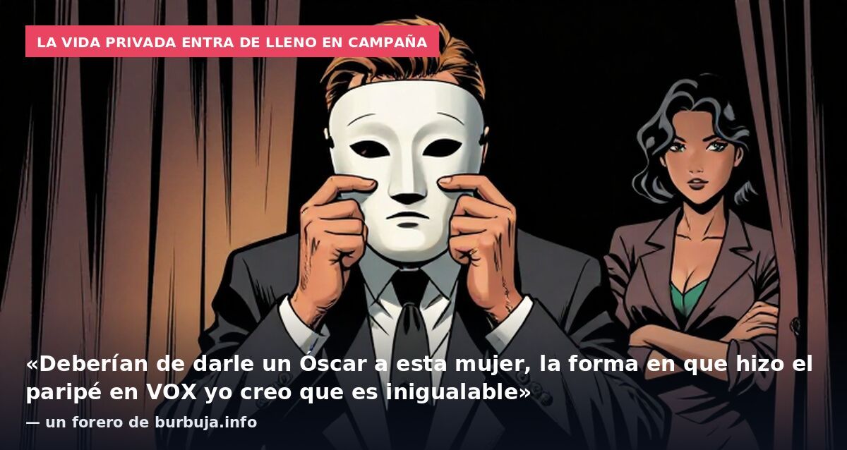 La vida privada entra de lleno en campaña: «Deberían de darle un Óscar a esta mujer, la forma en que hizo el paripé en VOX yo creo que es inigualable» — un forero de burbuja.info