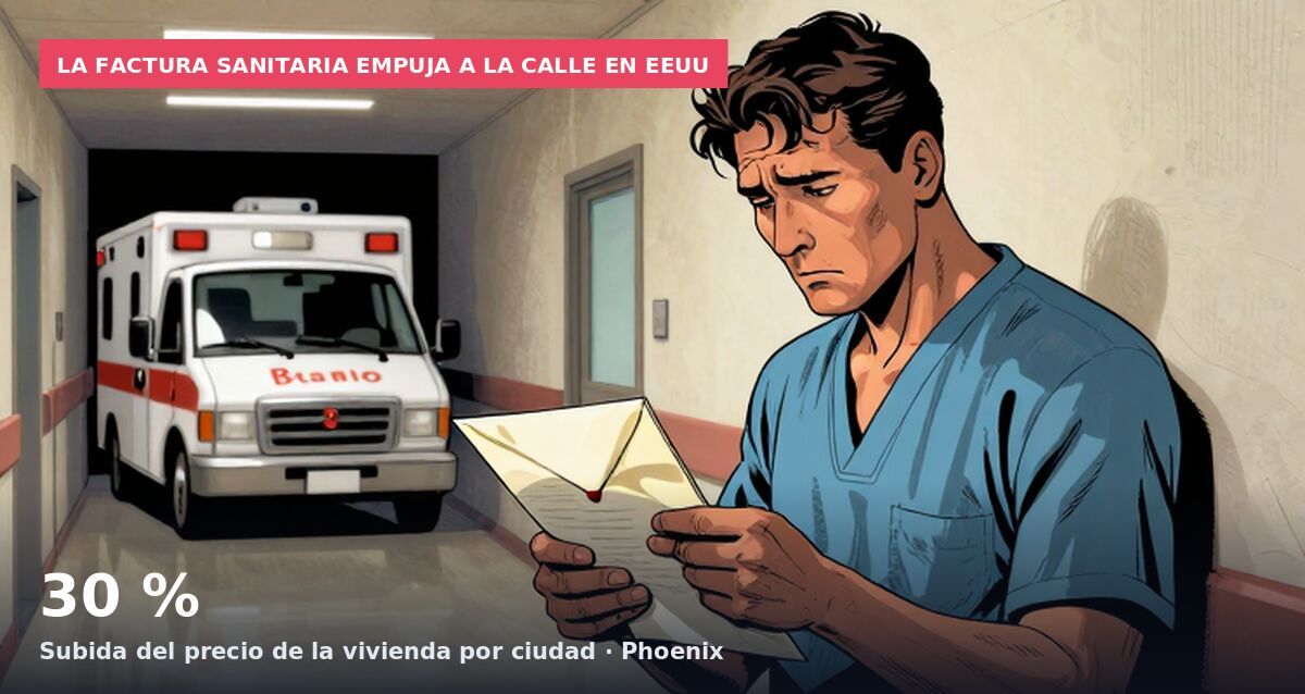 La factura sanitaria empuja a la calle en EEUU: 30 % Subida del precio de la vivienda por ciudad · Phoenix