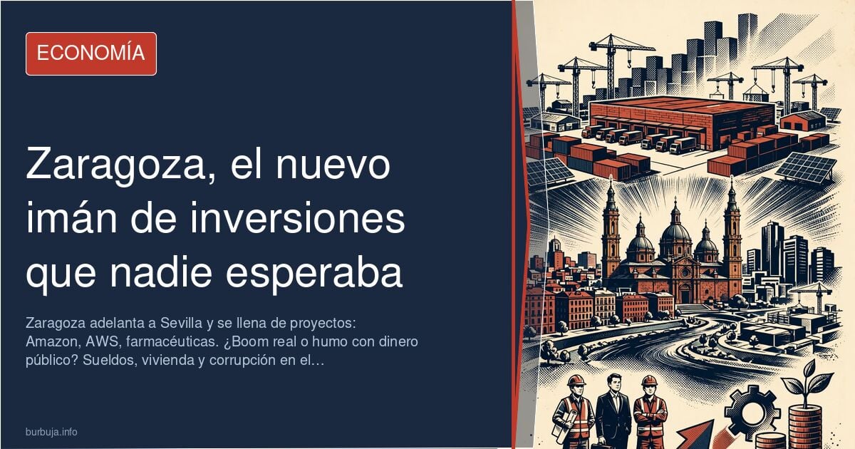 Vista panorámica de Zaragoza con el río Ebro y la Basílica del Pilar al fondo, representando el crecimiento urbano y los nuev
