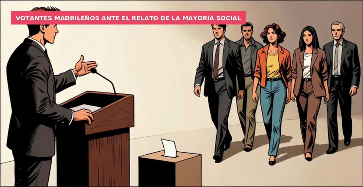 Votantes madrileños ante el relato de la mayoría social