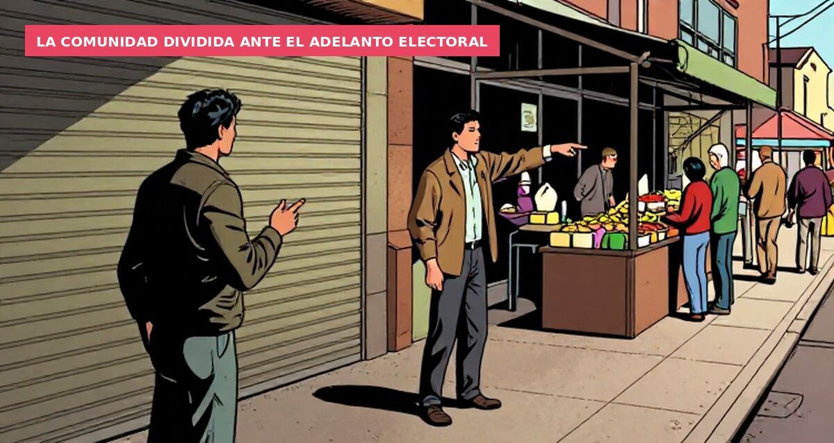 La comunidad dividida ante el adelanto electoral