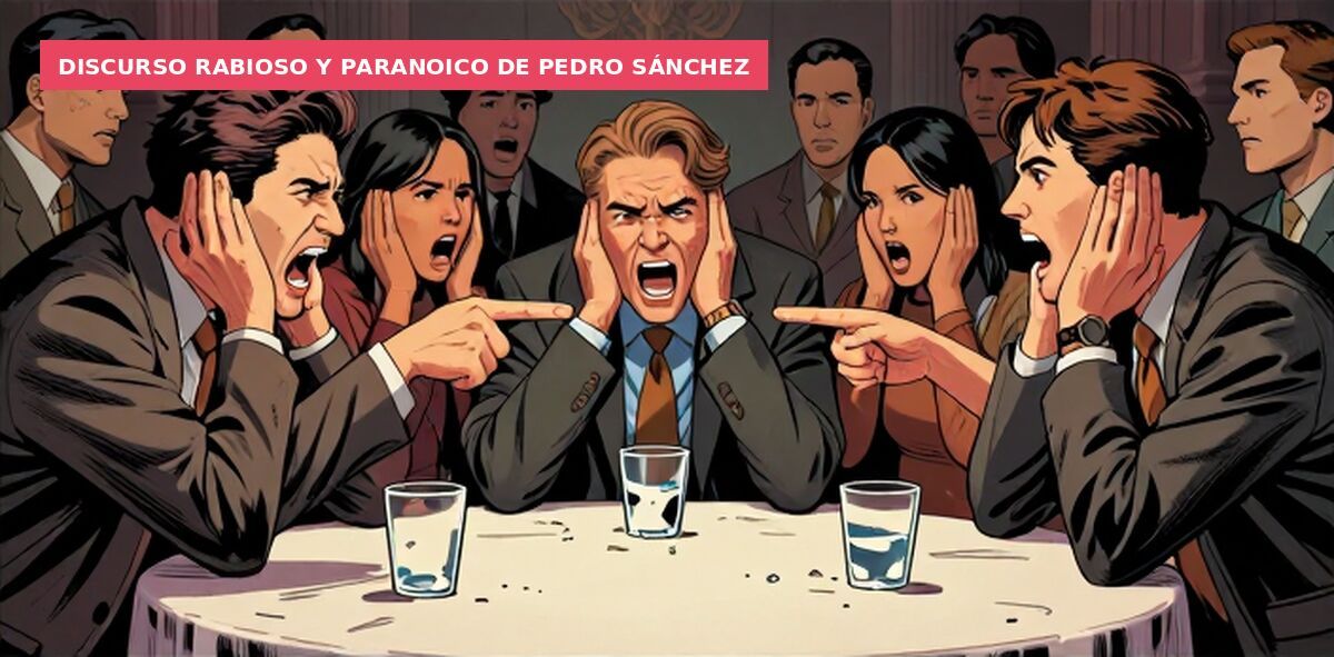 Discurso rabioso y paranoico de Pedro Sánchez