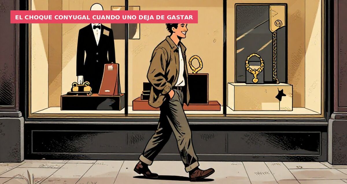 El choque conyugal cuando uno deja de gastar
