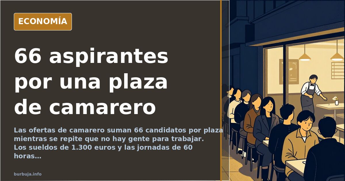 Ilustración editorial sobre la escasez de trabajadores con candidatos enviando currículums a una oferta de empleo