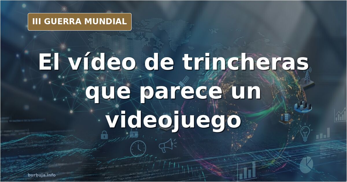 Silueta de soldados avanzando por una trinchera de tierra con humo de granada al fondo en la guerra de Ucrania