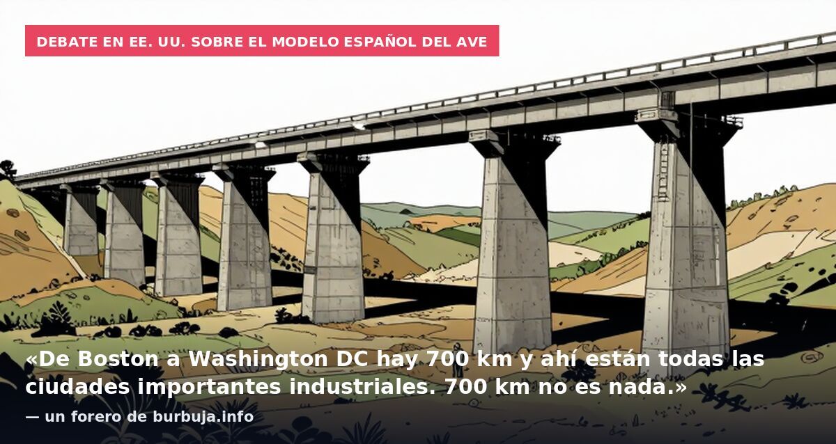 Debate en EE. UU. sobre el modelo español del AVE: «De Boston a Washington DC hay 700 km y ahí están todas las ciudades importantes industriales. 700 km no es nada.» — un forero de burbuja.info