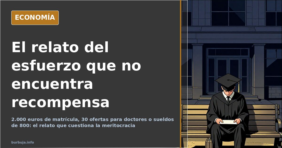 Un titulado universitario revisa ofertas de empleo junto a un recibo de matrícula
