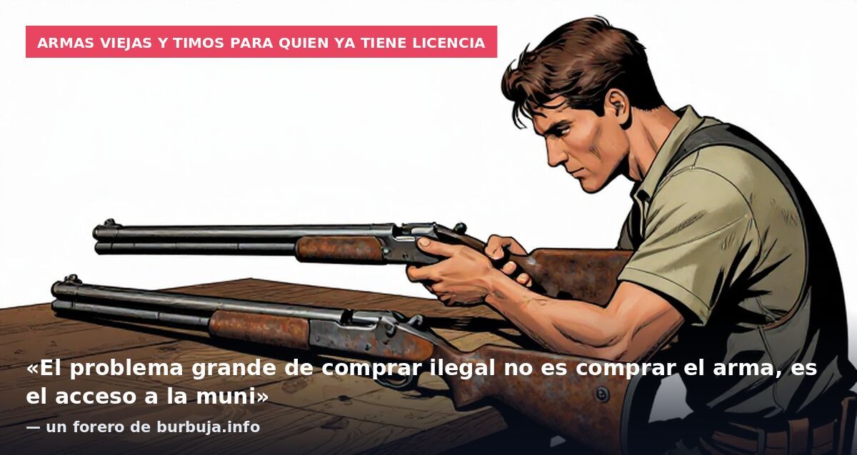 Armas viejas y timos para quien ya tiene licencia: «El problema grande de comprar ilegal no es comprar el arma, es el acceso a la muni» — un forero de burbuja.info