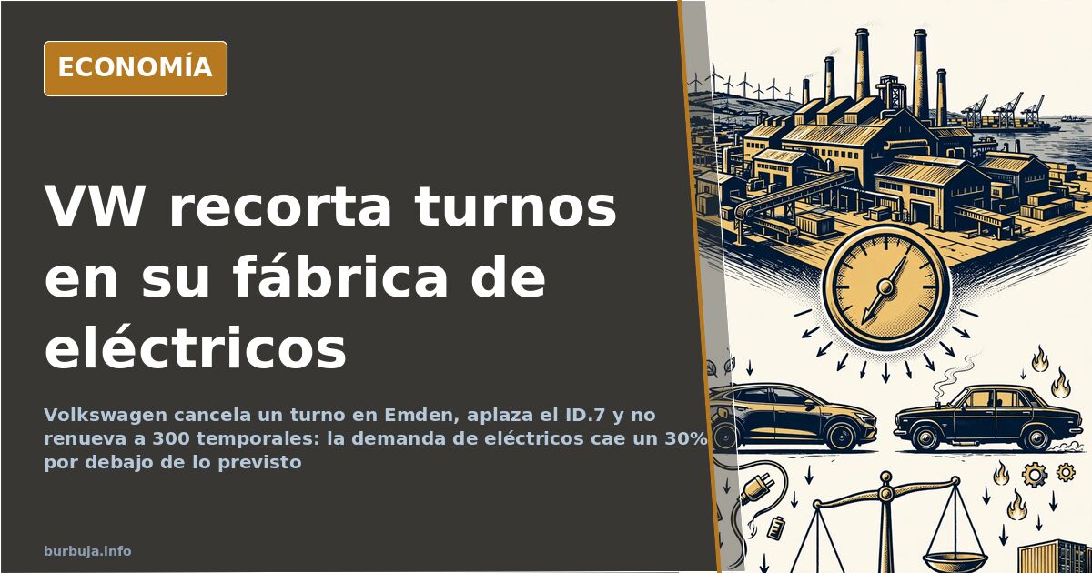 Líneas de montaje de una factoría europea de Volkswagen con carrocerías de coches eléctricos ID.4 en producción