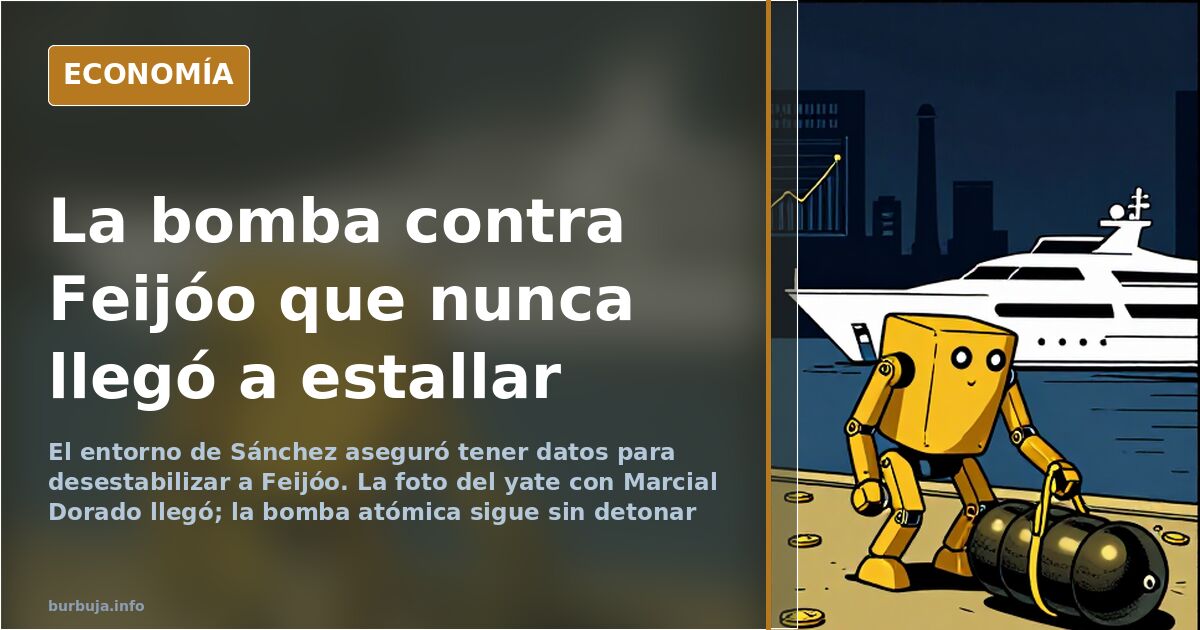 Ilustración editorial sobre la bomba informativa contra Feijóo