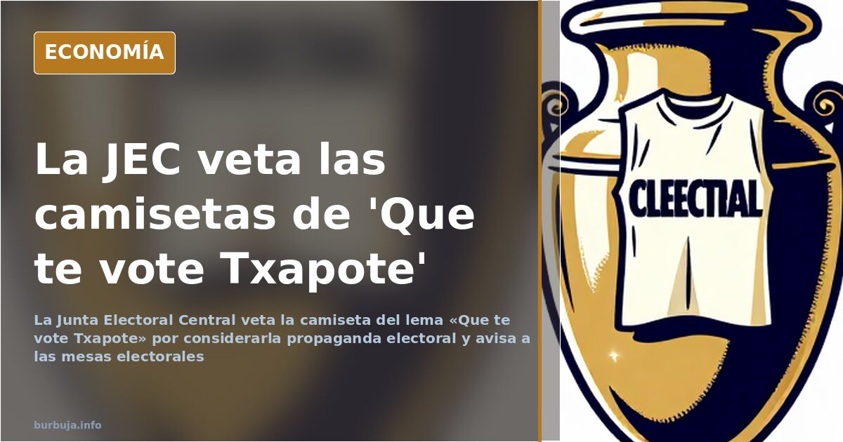 La Junta Electoral veta las camisetas de 'Que te vote Txapote'