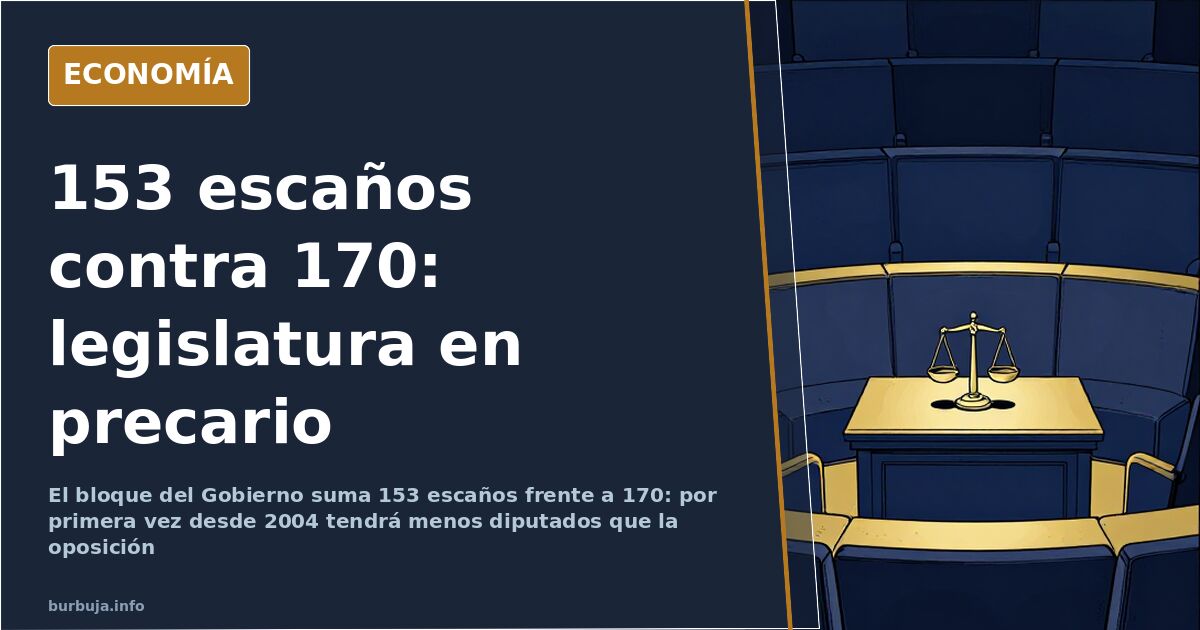 El bloque del Gobierno suma 153 diputados frente a 170