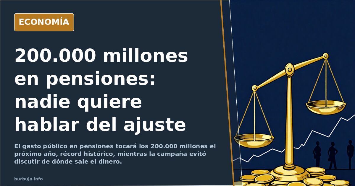 Pensiones: 200.000 millones de gasto y ningún plan de ajuste