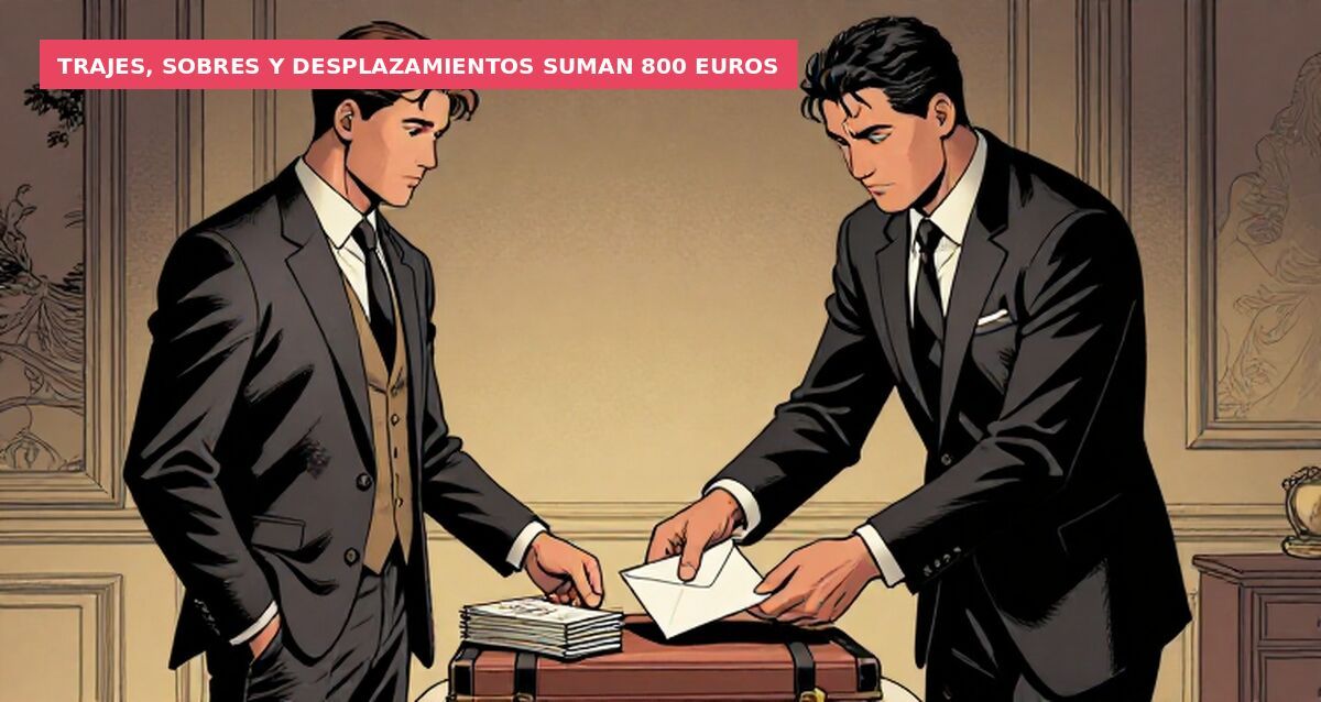 Trajes, sobres y desplazamientos suman 800 euros