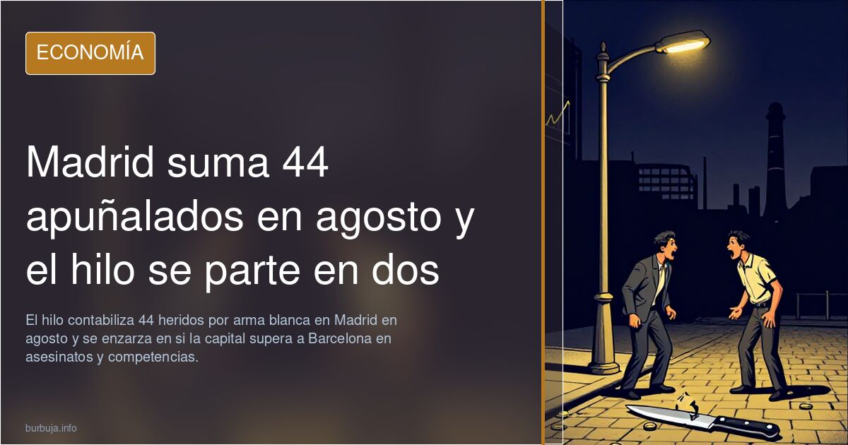 Madrid suma 44 apuñalados en agosto y el hilo se parte en dos