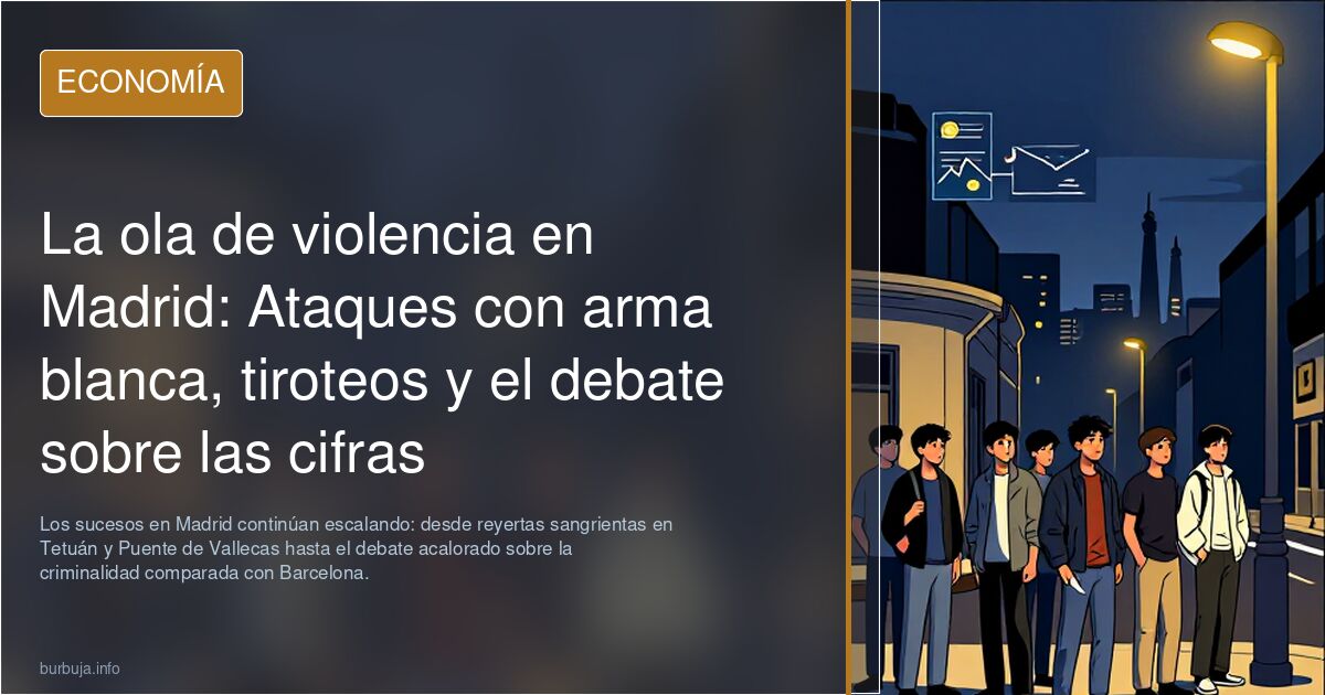 La ola de violencia en Madrid: Ataques con arma blanca, tiroteos y el debate sobre las cifras