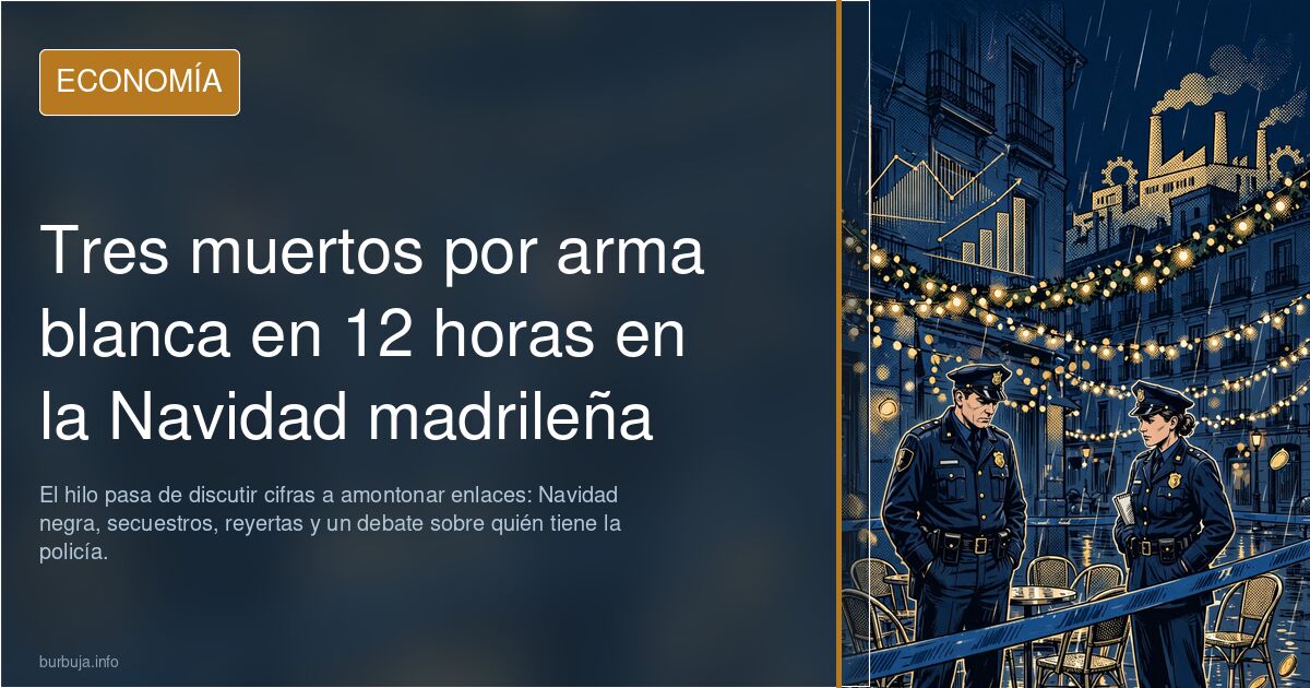 Tres muertos por arma blanca en 12 horas en la Navidad madrileña