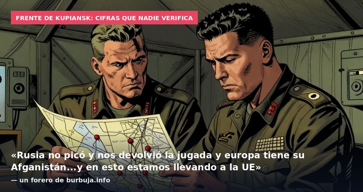 Frente de Kupiansk: cifras que nadie verifica: «Rusia no picó y nos devolvió la jugada y europa tiene su Afganistán...y en esto estamos llevando a la UE» — un forero de burbuja.info
