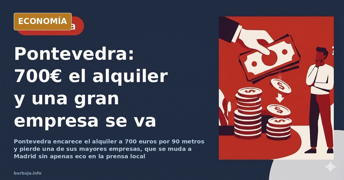 Calle comercial de Pontevedra con aceras en mal estado y edificios altos, imagen de la vuelta a una ciudad gallega de 83.000 