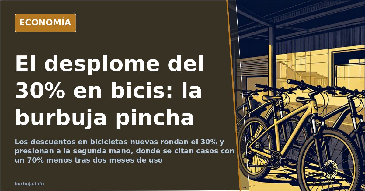 La burbuja de las bicis pincha con descuentos del 30%