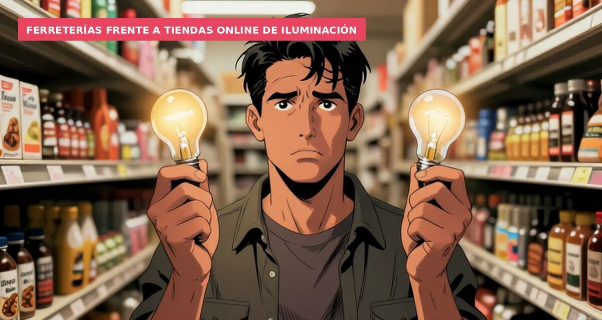 Ferreterías frente a tiendas online de iluminación