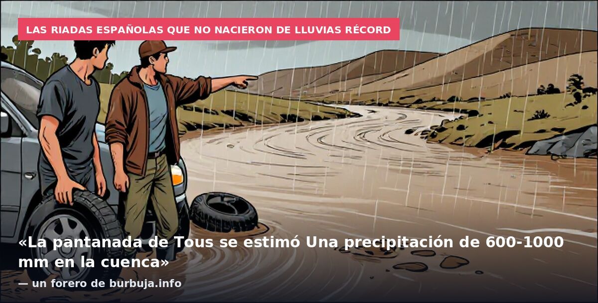 Las riadas españolas que no nacieron de lluvias récord: «La pantanada de Tous se estimó Una precipitación de 600-1000 mm en la cuenca» — un forero de burbuja.info