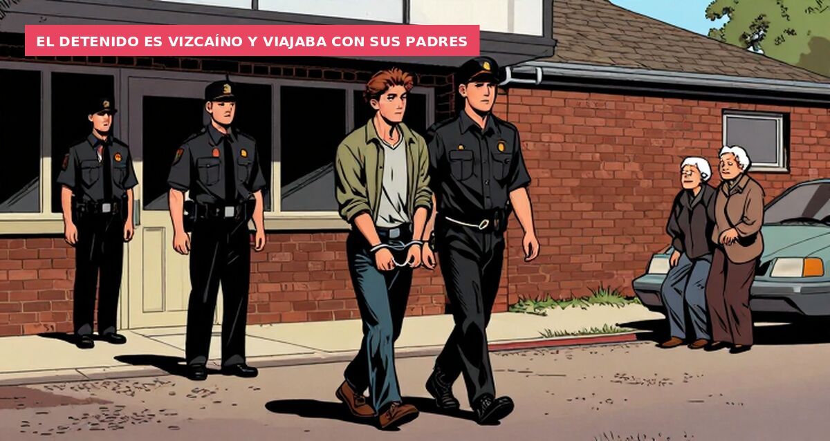 El detenido es vizcaíno y viajaba con sus padres