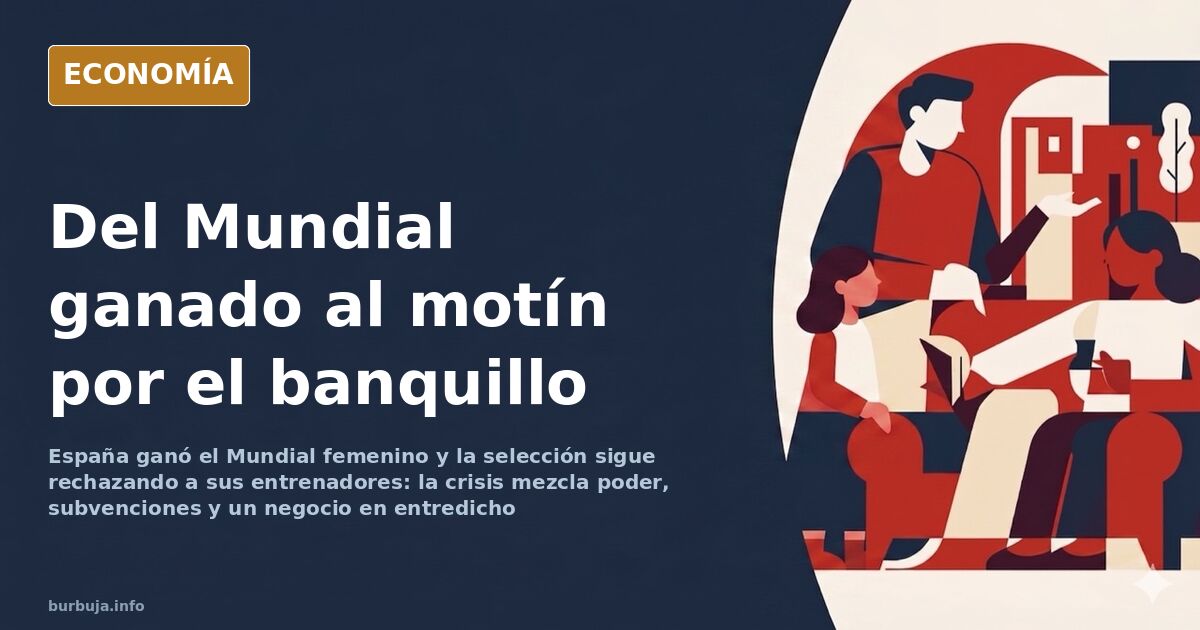 Banquillo vacío de la selección española femenina de fútbol durante la crisis por la elección de entrenadora
