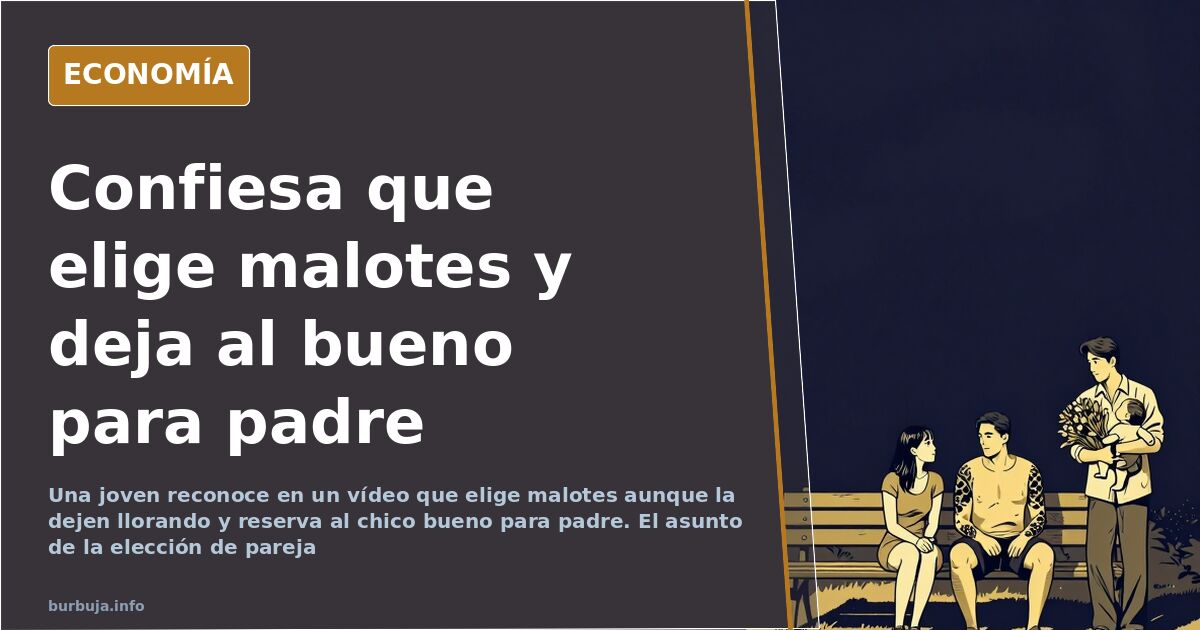 Una joven mira la pantalla de un móvil que reproduce un vídeo sobre malotes tatuados y elección de pareja